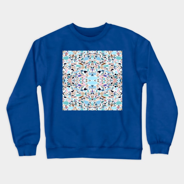 Terrazzo Tile / Aquamarine Crewneck Sweatshirt by matise